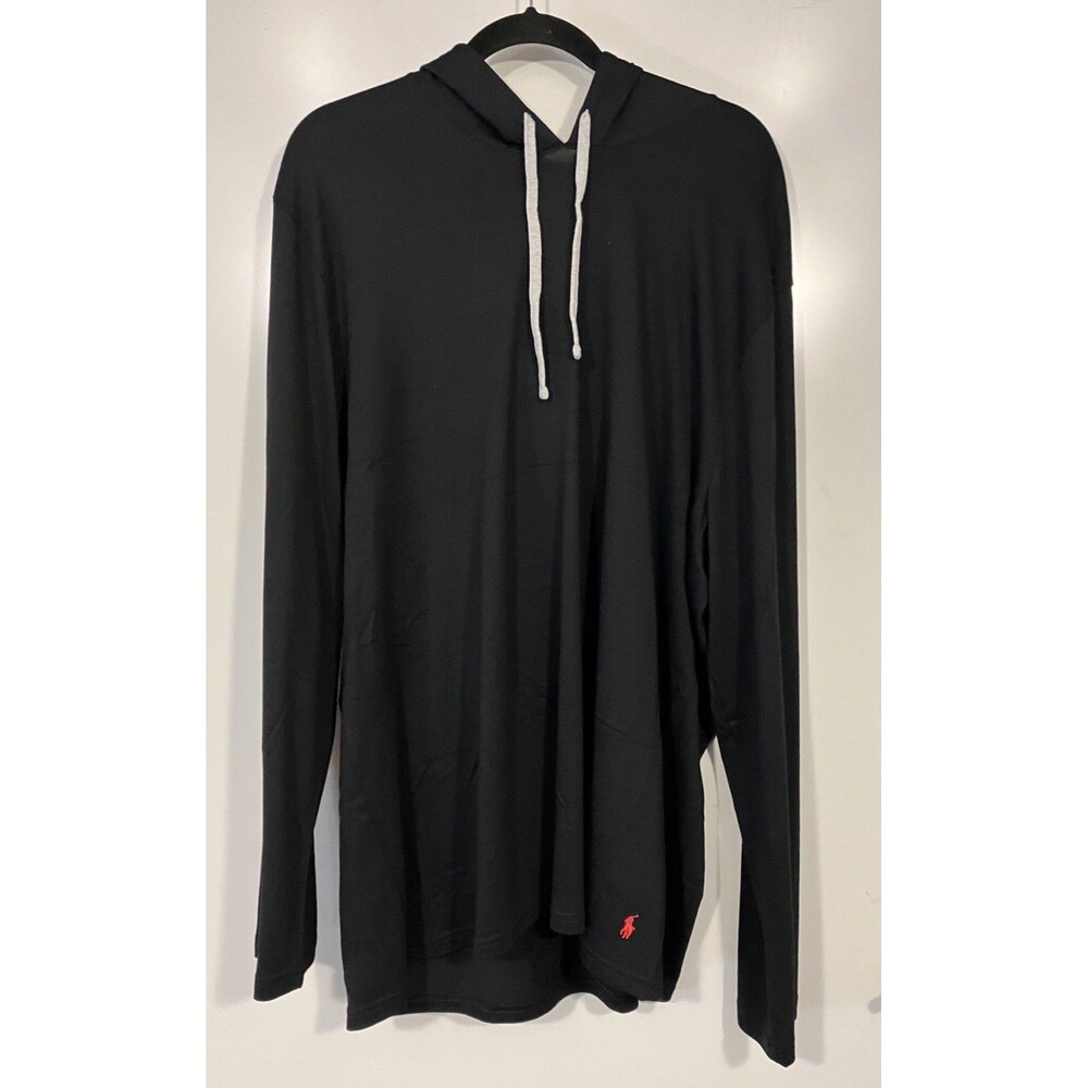 Polo Ralph Lauren Men’s Supreme Comfort Hooded Sleep Shirt Black Sz XL NWT